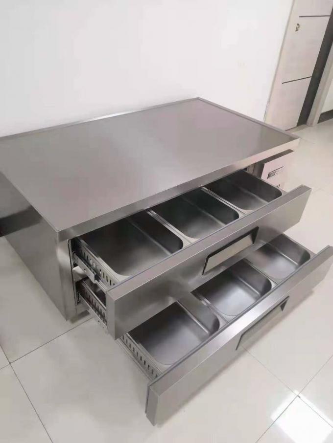 Equipo de cocina de refrigeración de acero inoxidable de 6 cajones 2