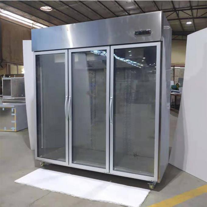 Refrigerador de cristal vertical de la puerta de la puerta 650W 3 de la refrigeración por aire 2