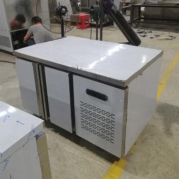 2 congelador de refrigerador de acero inoxidable comercial de la puerta 1.8m 1