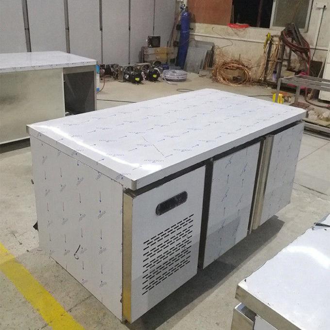 2 congelador de refrigerador de acero inoxidable comercial de la puerta 1.8m 0