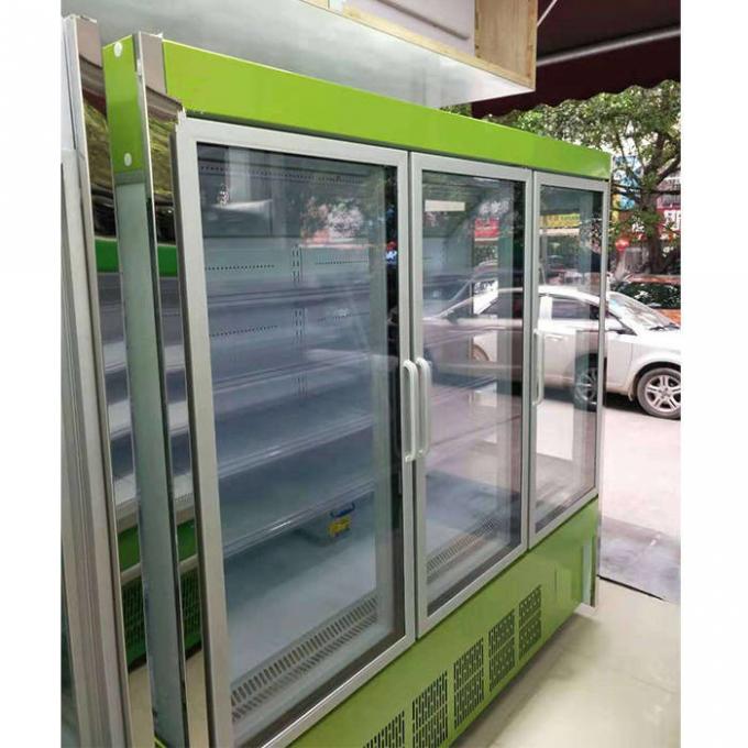refrigerador de cristal de la bebida de 380V 1600L Multideck para el supermercado 2