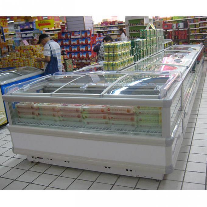 Refrigerador profundo comercial abierto superior para la comida congelada de la exhibición 2