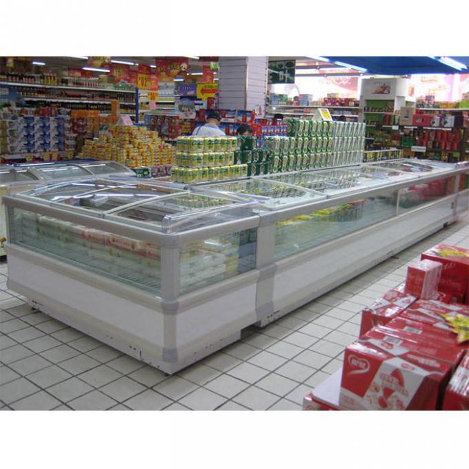 Congelador de la isla del supermercado de R404A 0
