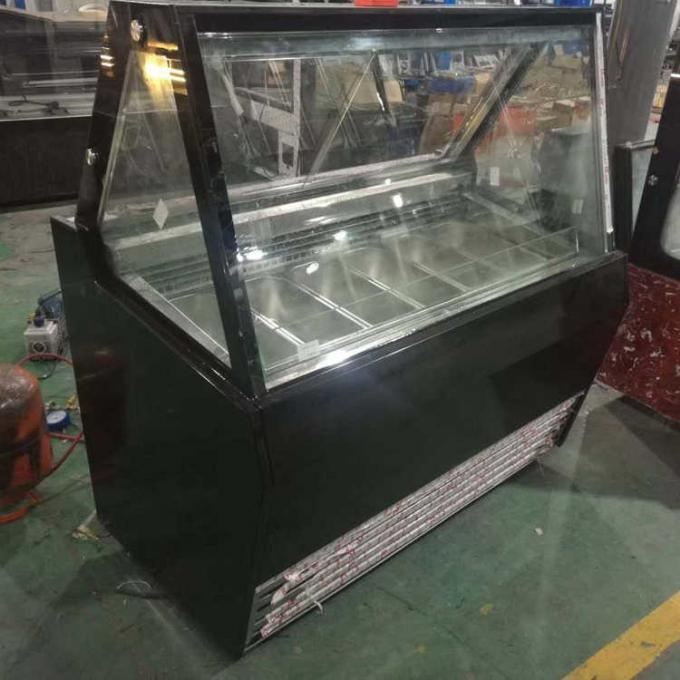 Automático descongele el congelador comercial R404a 1500*1130*1350m m de la exhibición de la cucharada del helado 0