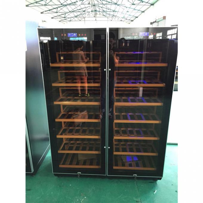El CE articuló el refrigerador de cristal de la exhibición del vino de las botellas de la puerta 110 0