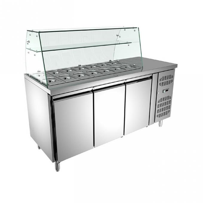 Refrigerador comercial de encargo de acero inoxidable de 304 R134A 1