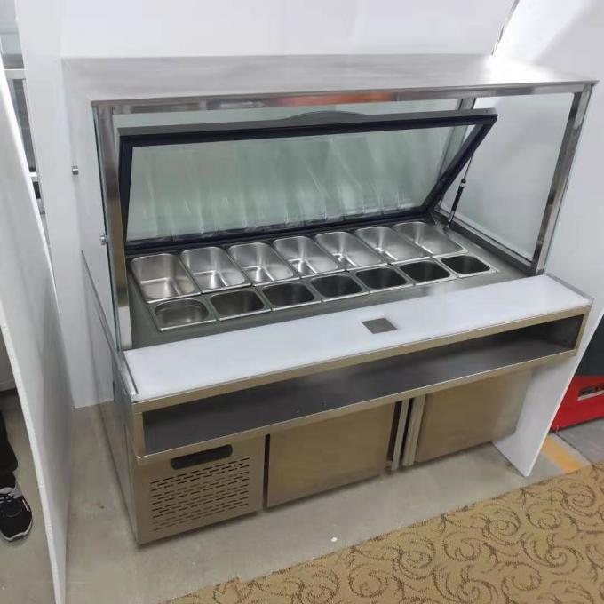 Congelador de refrigerador comercial refrigerante 400W del CE R134A 0