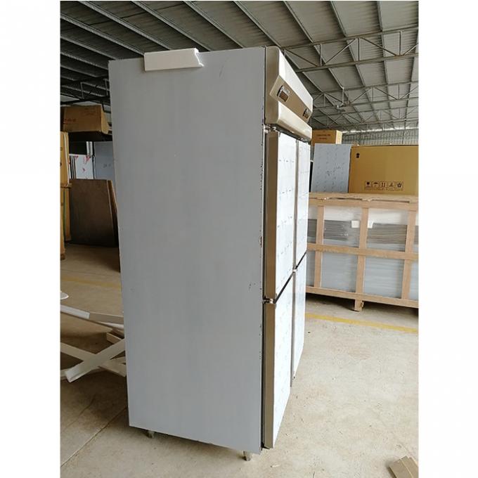 4 congelador de refrigerador de acero inoxidable comercial de la puerta 300W 1