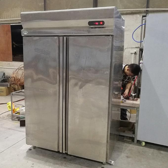 Congelador comercial de acero inoxidable de la puerta doble de Yxfridge 0