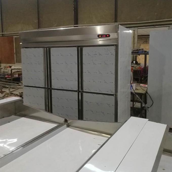 congelador de refrigerador de acero inoxidable comercial de la puerta 880W 6 2